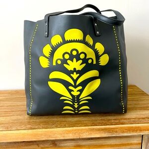 Vera Bradley Gray and Yellow Tote